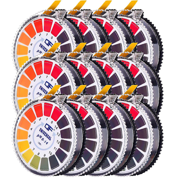 Universell pH-testpappersrulle, pH-fullt intervall 0-14, 5 m/rulle (2 rullar)（12）