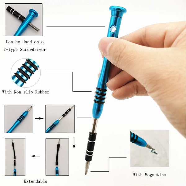 Skruvmejselset, 110 i 1 precisionsverktygssats, magnetiskt finreparationsset, modellkonstruktionsskruvmejselreparationssats, mobiltelefon, iPhone, iPad,