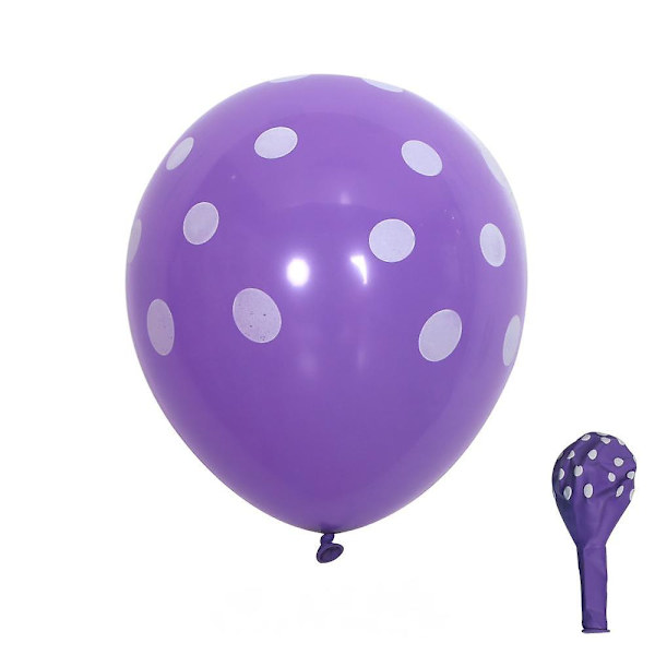 Stora latexballonger, prickballonger i olika färger, perfekta för dekoration av födelsedagsfester, julfester och festtillbehör (rosa, vit)