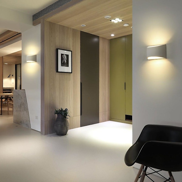 Modern vägglampa, inomhusvägglampor uppljusare nedljusare gipsgipslampa belysning med 2700K 7W G9 LED-lampor för vardagsrum sovrum hall