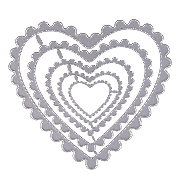 1 stansad skärform, DIY-hjärtstencil, stansformar för papper, kortkonst, scrapbooking, albumhantverk (som bilden visar)