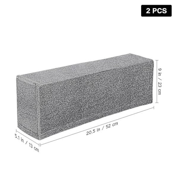 2 st Universal Soffa Armstödsskydd Elastiskt Armstödsskydd (grå)