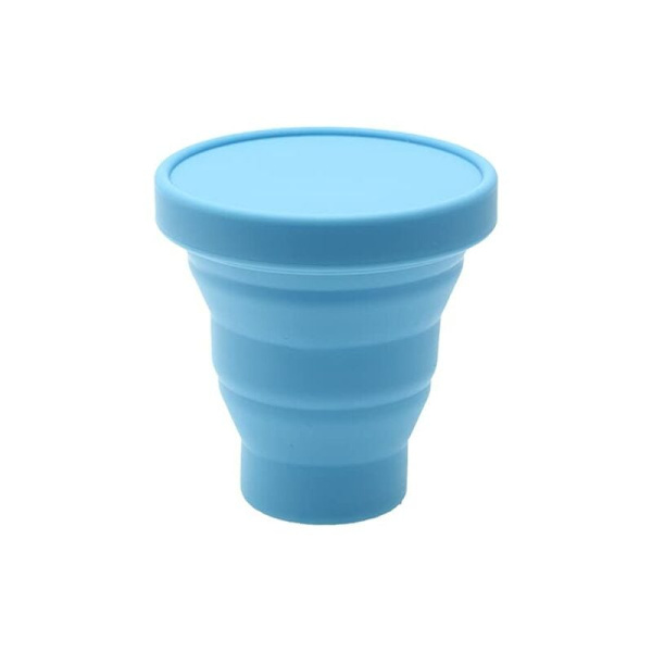 Hopfällbart Silikon Teglas 200ml - Blå - För Resor, Camping