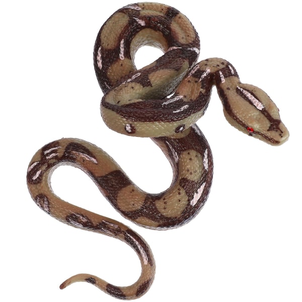 Toyvian erittäin realistinen käärme kammottava käärme Python lelu kepponen lasten juhlalelu (kuvassa)