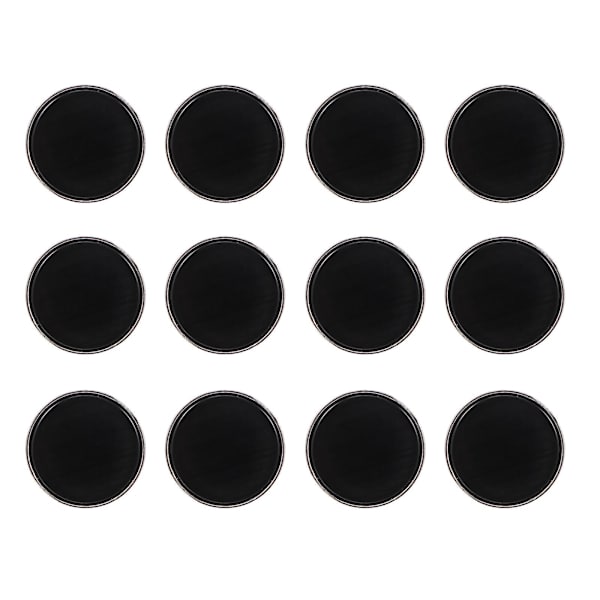 12-pak Jeans-knap til jeans-erstatning - øjeblikkelig knap i legering til bukser (1,70 x 1,70 x 1,50 cm, sort)