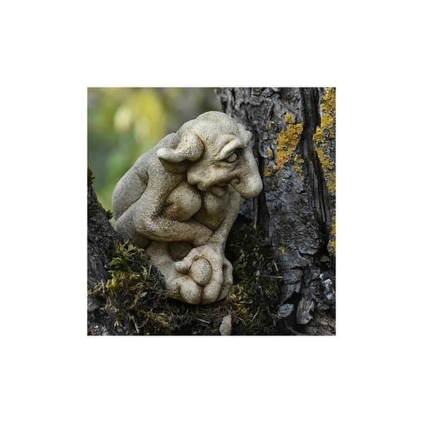 Gargoyle-statyett i harts, gotisk gargoyle-trädgårdsfigur