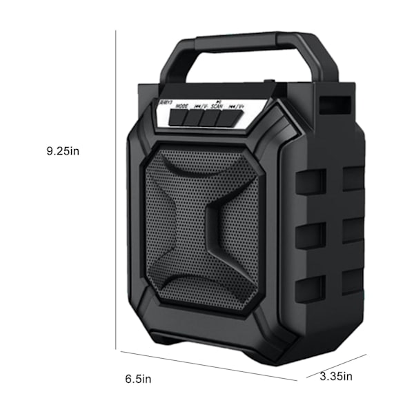 Trådlös intelligent 5.0 Bluetooth liten högtalare utomhus bärbar hög elasticitet radio trådlös bärbar mini ljud hemma subwoofer（svart）