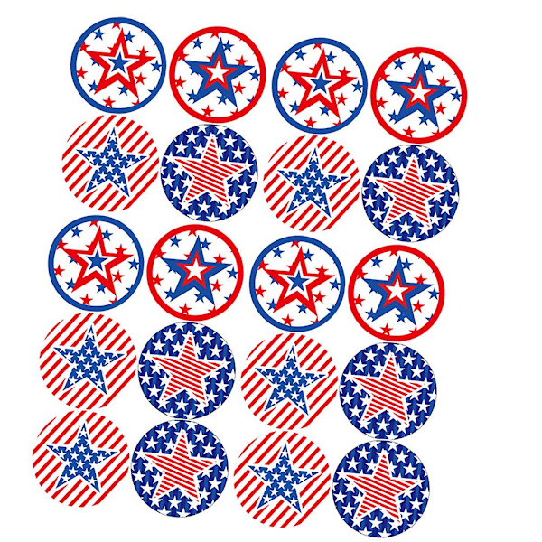 500 st patriotiska festartiklar patriotiska ansiktsstickers (3,8X3,8 cm)