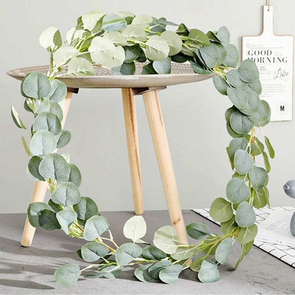 Eucalyptus Girlander Konstgjord Grönska Girlang, Handgjord Bröllopsdekoration