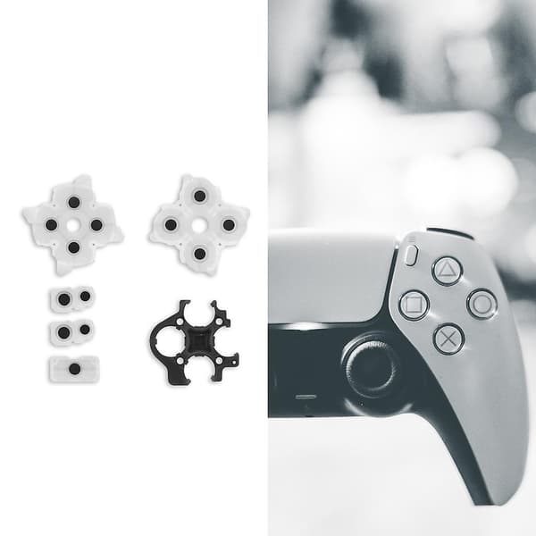 Ledande gummiknappar för PS5-kontroller