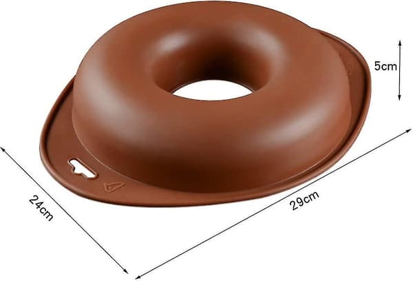 Stor Donutformad Non-stick Slicone Kugelhopform - Silikonform Kakformar