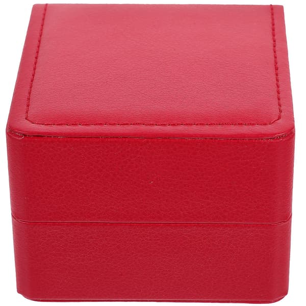 Klockförpackningslåda modern klocklåda smyckesförvaringslåda klockdisplaylåda (11,5X11X7,5CM, röd)