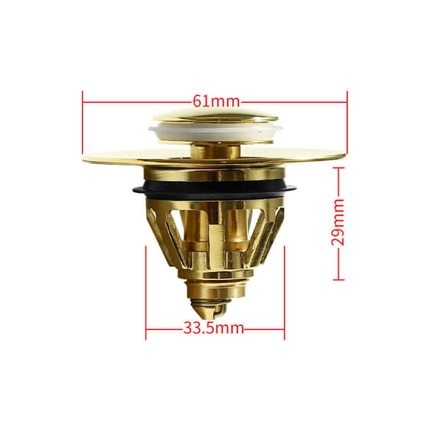 Badpropp Vaskavloppssil Universal Handfatspropp (Guld Koppar Universal Studs)