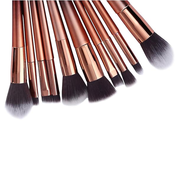 Sminkborste set (guld svart 10 st)