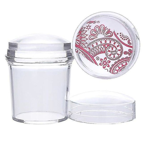 Mönster 19 Dual Ended Clear White Jelly Nail Art Stamper Silikon