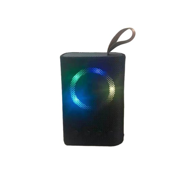 Utomhuskortinsättning, bärbar Bluetooth Mini-högtalare, LED-belysning, Bluetooth-högtalare, långvarig HIFI-ljudkvalitet（Svart）