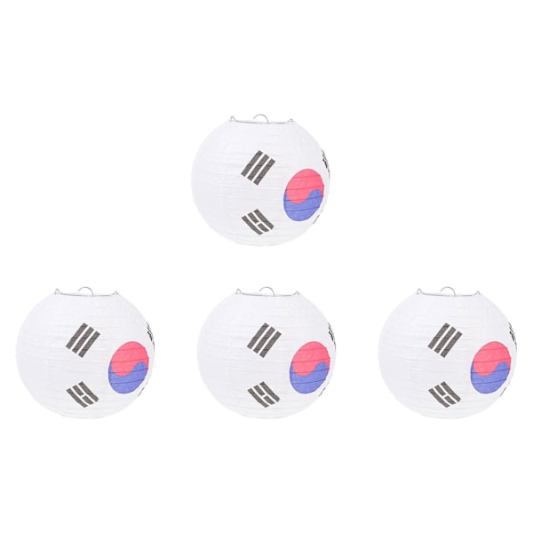 4-pack koreanska lyktor för semesterdekoration, restauranglyktor (20X20X20CM, vita)