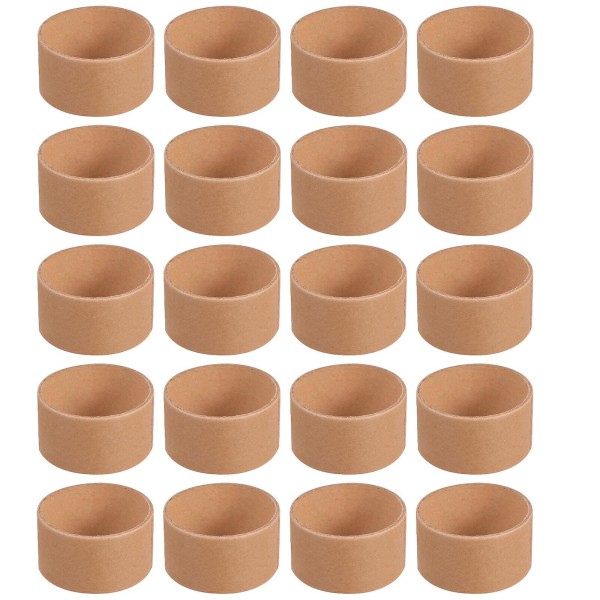20 stykker DIY håndverkspapirruller for barn runde brune malepapprør (5,2X3 cm, brune)