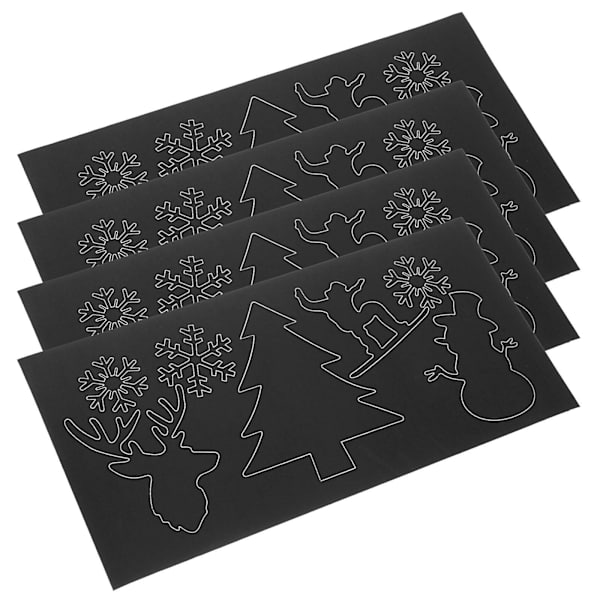 4 stk. Jakke stort plaster selvklæbende plaster applikation beklædningsapplikation dekoration (19,80X10,00X0,10CM, sort)