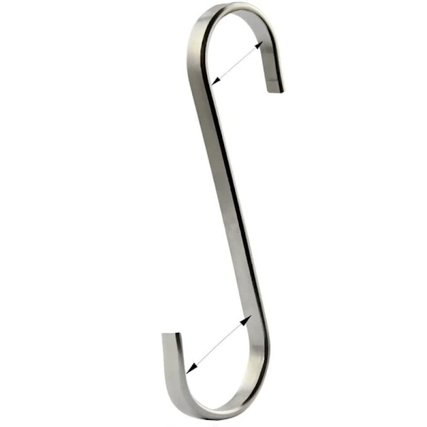 10-pack rostfria krokar i rostfritt stål för köksredskap 35x38mm