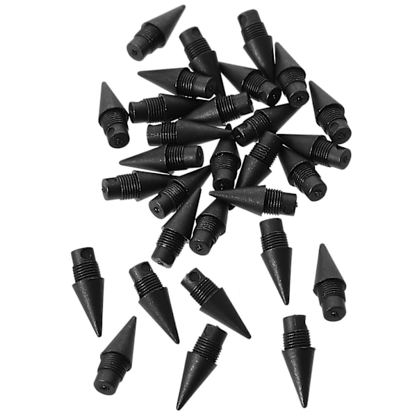 30-pak blyantspidser, blækfri blyantspidser, permanente skrivepidser, skole- og kontorartikler (1,4 x 0,4 cm, sort)