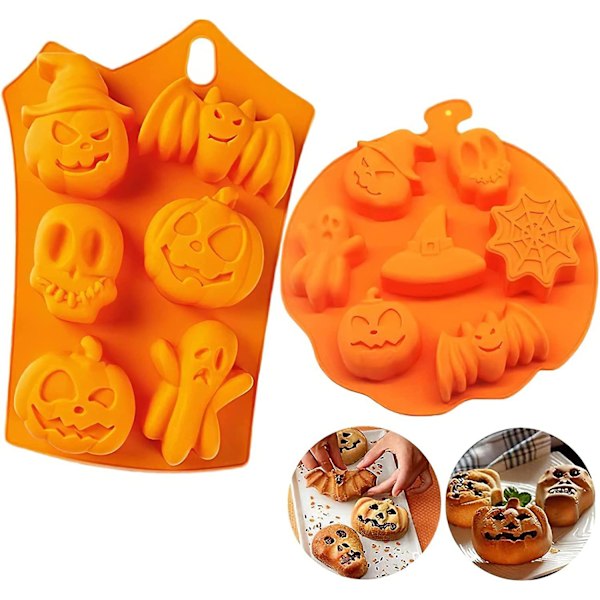Silikone græskar kageform Halloween jul spøgelse græskar muffinform måne slik kage isform