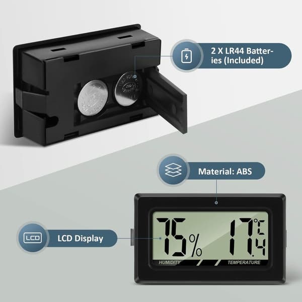 Mini digital LCD-termometer hygrometer - Bärbar indikator för temperatur och luftfuktighet (5 st)