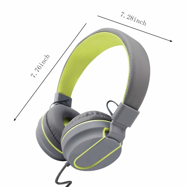 Stereo Gaming Headset Brusreducerande Over-Ear Headset Med Mikrofon Bas Surround Mjuka Minnesöronkåpor För Dator（Grön）