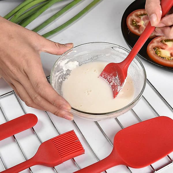 Spatelset i silikon, 6 delar, nonstick-skrapa, köksbakning, matlagning, present