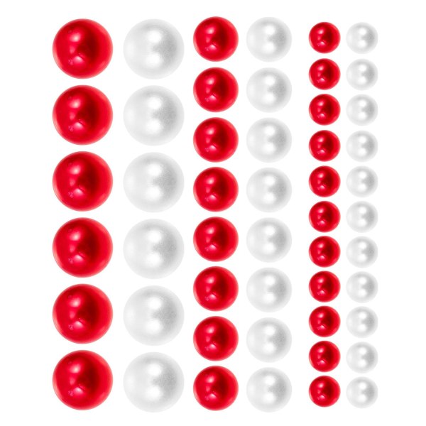 500 kpl DIY kelluva maljakkokoriste helmi kelluva helmi kukka-asetelma (1.40X1.40X1.40CM, valkoinen ja punainen)