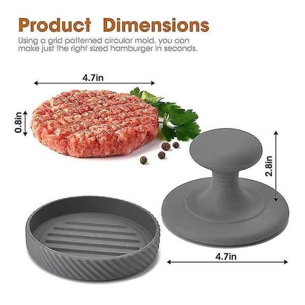 Press Silikon Hamburger Patty Maker Non-stick Hamburger Press Patty Maker För Patty