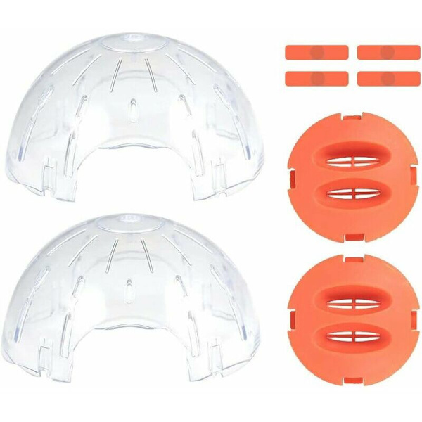 Hamsterboll 12cm, Elimineringshamsterhjul Liten husdjursplast och söt gyllene silkesträningsboll Shin Tzu B??r Jogginghjul Leksak (Orange)