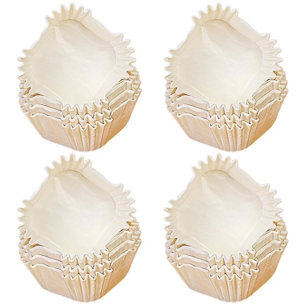 1000 kpl Cupcake-laatikko leivontaan Kakku Muffin Liner Mooncake Liner Cupcake Cup (6X4.5X2.5CM, Valkoinen)