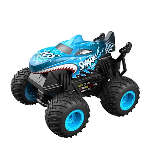 2024 NYA Fjärrkontrollbil, 2,4 GHz Haj Monster Trucks för Pojkar Flickor, All Terrain RC Bilar för Barn 3 4 5 6 7 8 med Batterier, Ljus & Ljud