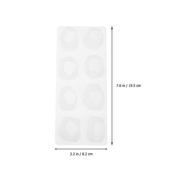 2 st geometriska silikonformar för gjutning av hängen, hantverksformar för smycken i epoxiharts (19,5 x 8,2 cm, som bilden visar)