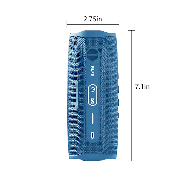Trådlös Bluetooth-högtalare är bärbar, och utomhussporter är inte rädda för vatten, hög ljudkvalitet, lång batteritid, ingen fördröjning. 20240259（Blå）