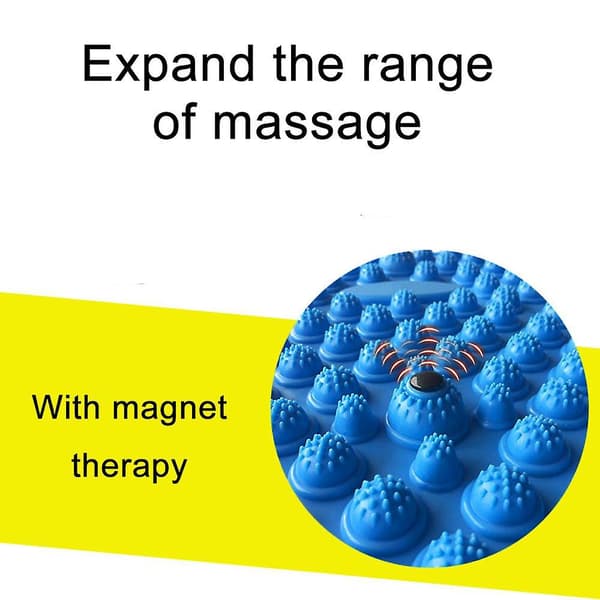 Fotmassage Reflexologi Matta med Magnetterapi Akupressur Disc（Blå）