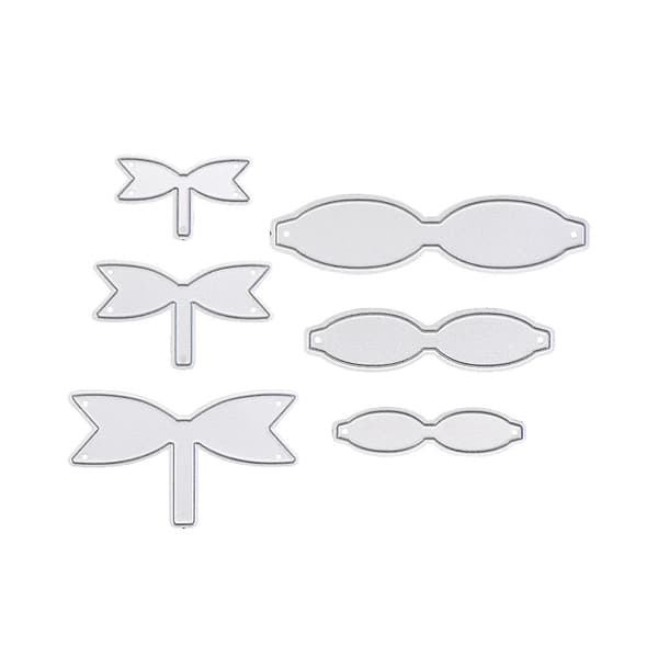 1 set/6 st presentförpackning stansad hårrosett stansade bokstäver (4,6X1,2X0,1cm, silver)