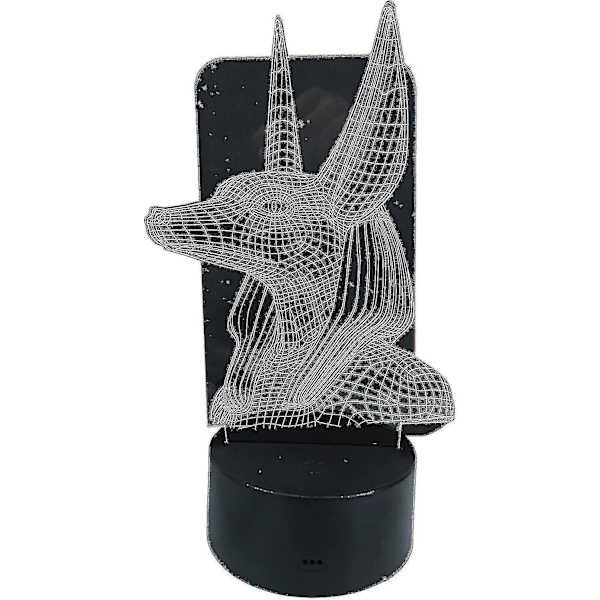 Wekity Gammel Egyptisk Gud For Efterlivet Anubis Sjakal Hund Graveret Klart Akryl Glas Led Nattelys Hilsen Multi Farve Nattelys Usb