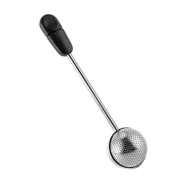 Rustfritt stål teinfuser teball for kaffe løs te sfære låsing krydder teball ballformet infuser（svart）