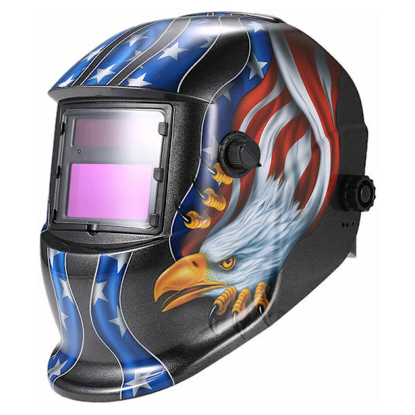 Automatisk solförmörkande svetsmask Arc Tig Mig Slipning Eagle Svart Svetsare Mask