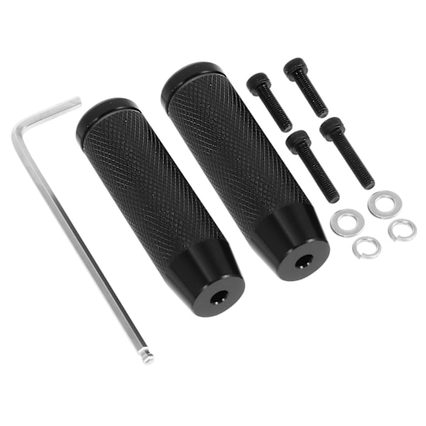 1 par aluminium cykelpedal cykel robust cylinder sæde aksel stunt negle (8,5X2,5CM, sort)