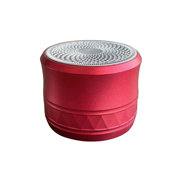 Nytt kort Mini Bluetooth-högtalare Metall Hög volym Subwoofer Hemma Utomhus Bärbar Present Ljudsystem 20240143（Röd）