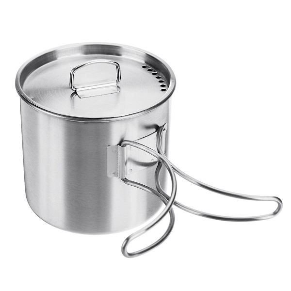 500 ml rostfritt stål vattenmugg med lock (silver)