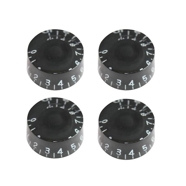 4 st/set Runda gitarrknoppar Volym Tonkontrollknoppar Roterande knoppar för Epiphone Style Elgitarrdelar Ersättning (Svart) Svart)