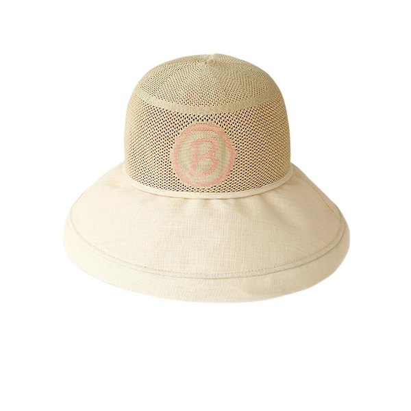 Solhatt, Enkel design Enkel och snygg solhatt Fällbar solhatt Lätt att förvara och transportera, Lämplig för långvarig användning (Beige)