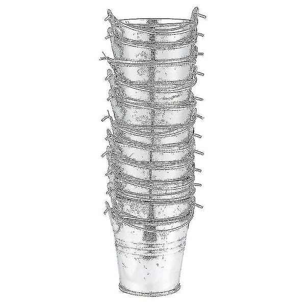 20 stk. Mini Metal Spand Miniature Blomsterkrukke Vaser Plantekasser Smuk Æske Til Bryllupsfest