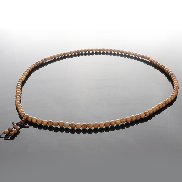 Buddhistisk Sandalwood Perle Halskjede Armbånd A1 | 8mm 108 Blad | Moteriktig og Unik