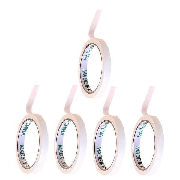 5 rullar konstnärsritningstejp bilsprutning ensidig tejp (vit) (2000X1.8cm, vit)