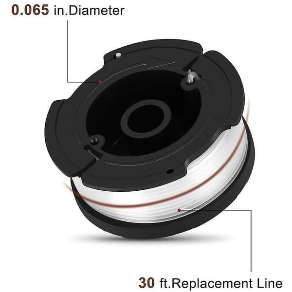 6-pack linspolar kompatibla med 2 lock kompatibla med Black Decker grästrimmerutbytesdelar.